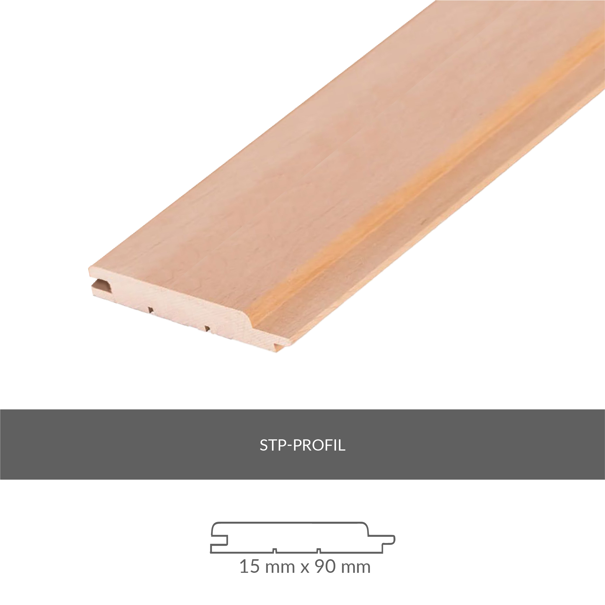 STP 6 stk. Saunapaneler RØDEL - 15×90 (80) mm – Inuazone