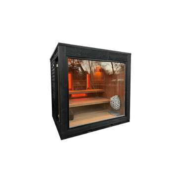 BALDUR Mini Combi Sauna - Sortmalet gran